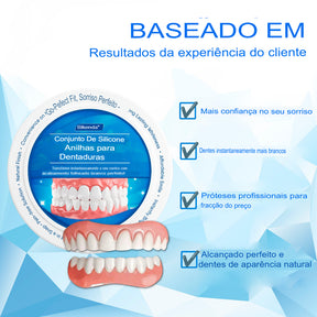 Sorriso Fácil ConfortDent™ 🦷 Prótese de Silicone Ajustável