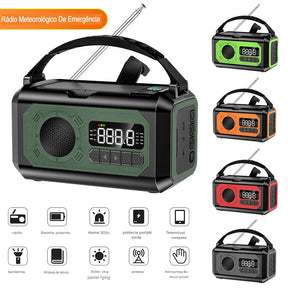 Rádio Portátil Sonyval Pro X2 de Emergência am/fm/NOAA - O Mais Completo Kit de Sobrevivência