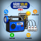 Rádio Solar Multifuncional 5 em 1