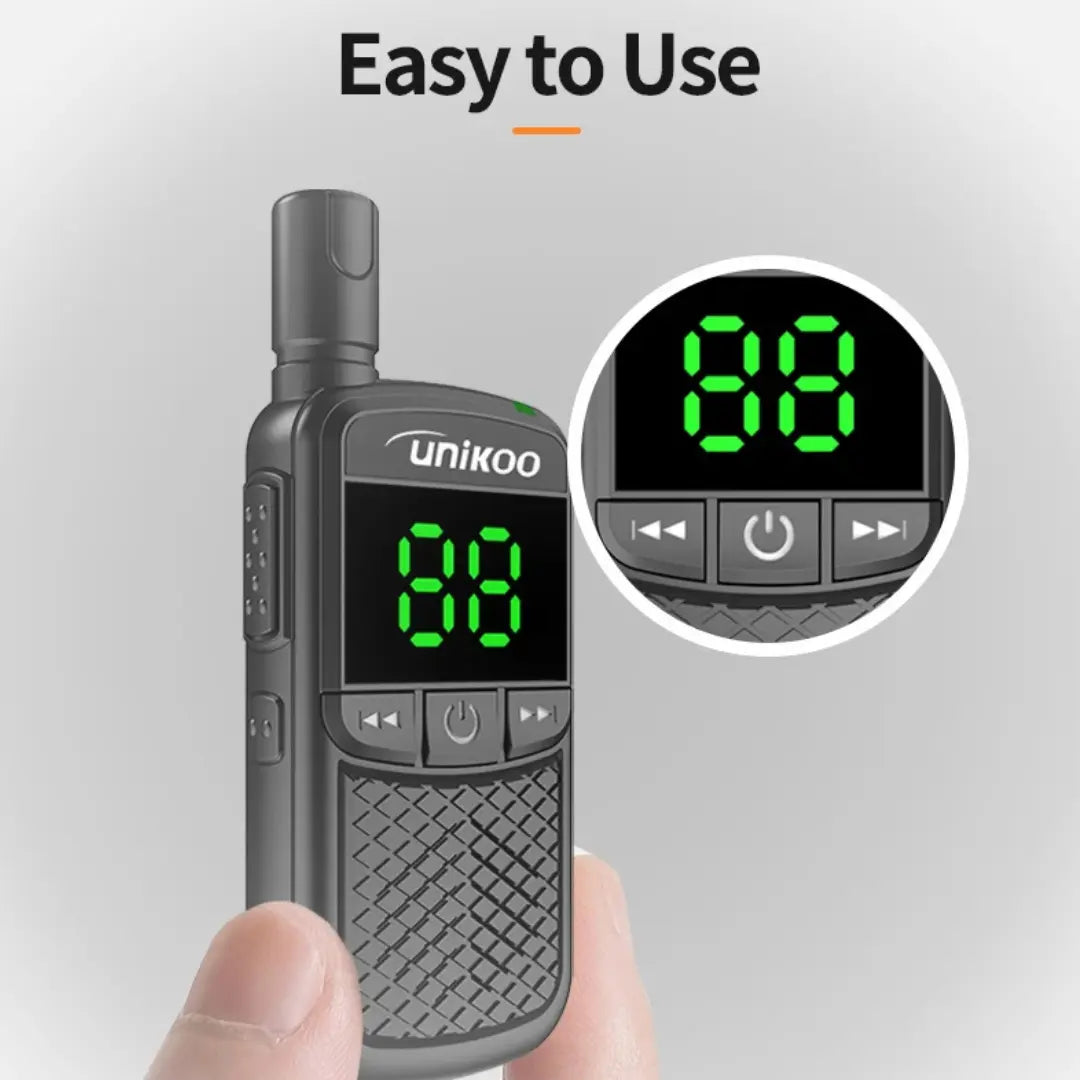 Walkie Talkie UNIKOO UK483M – Comunicação de Longo Alcance para Crianças e Aventuras