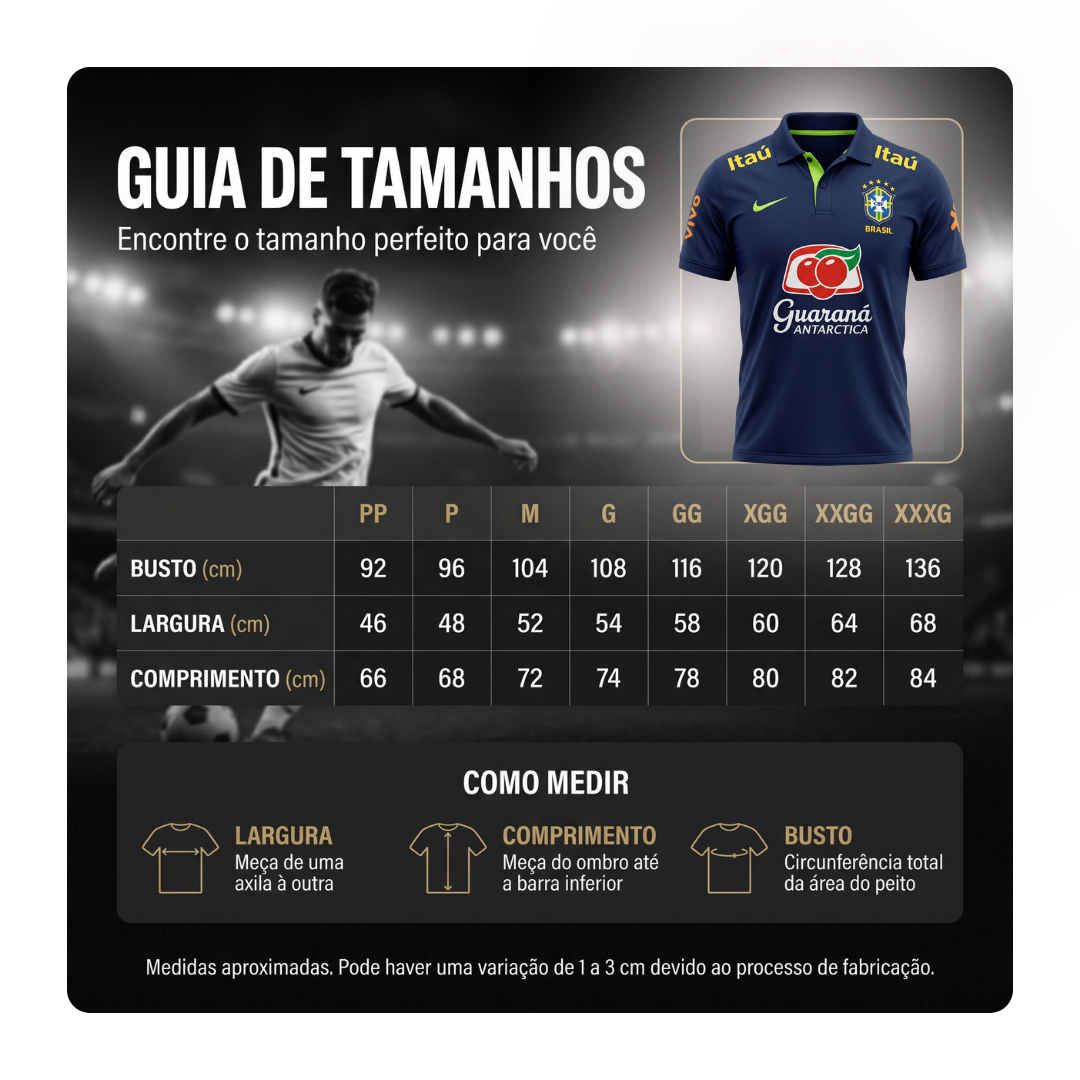 Camisa Torcedor Brasil Masculina 2026 Polo