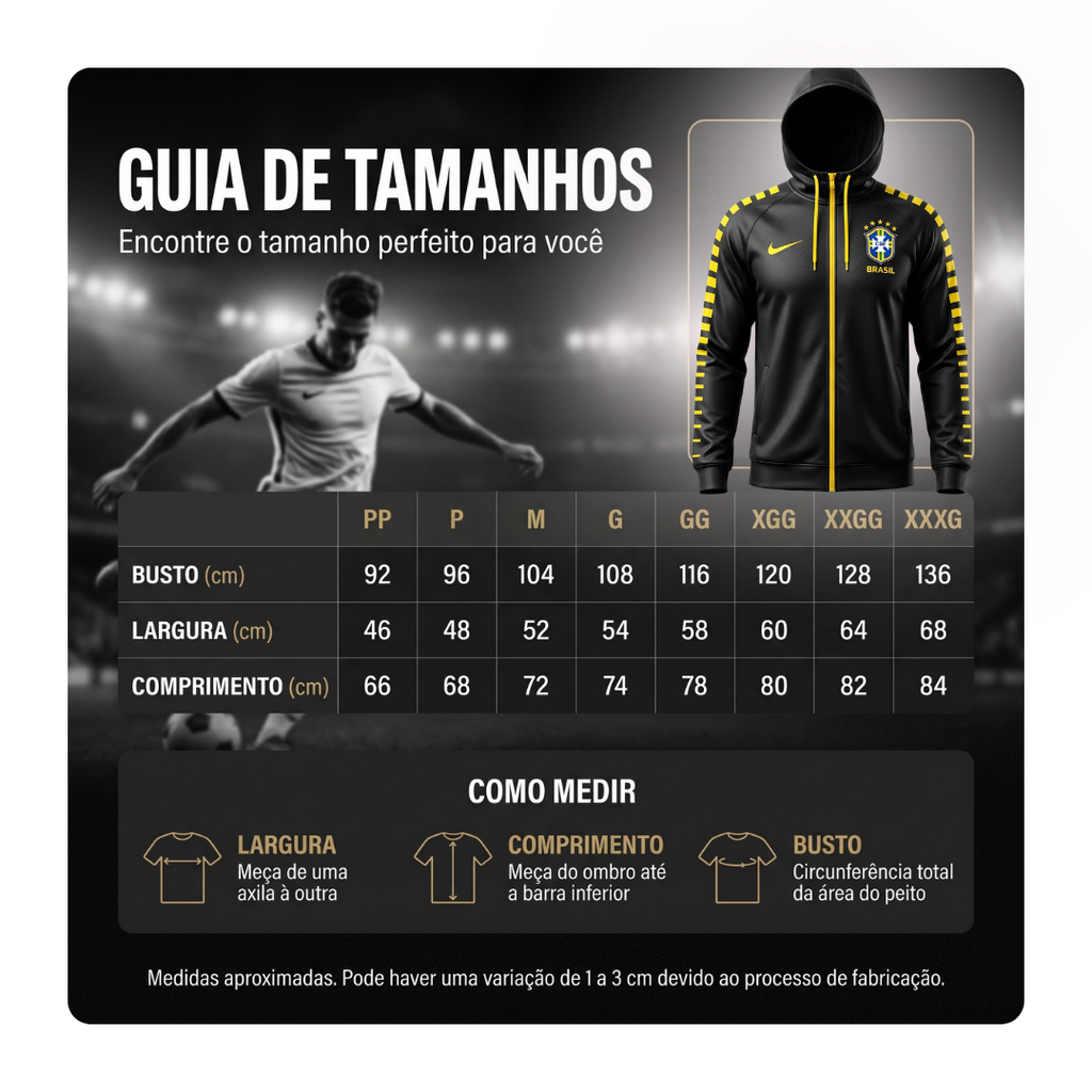 🇧🇷 Agasalho Oficial Estilo Seleção — Copa 2026