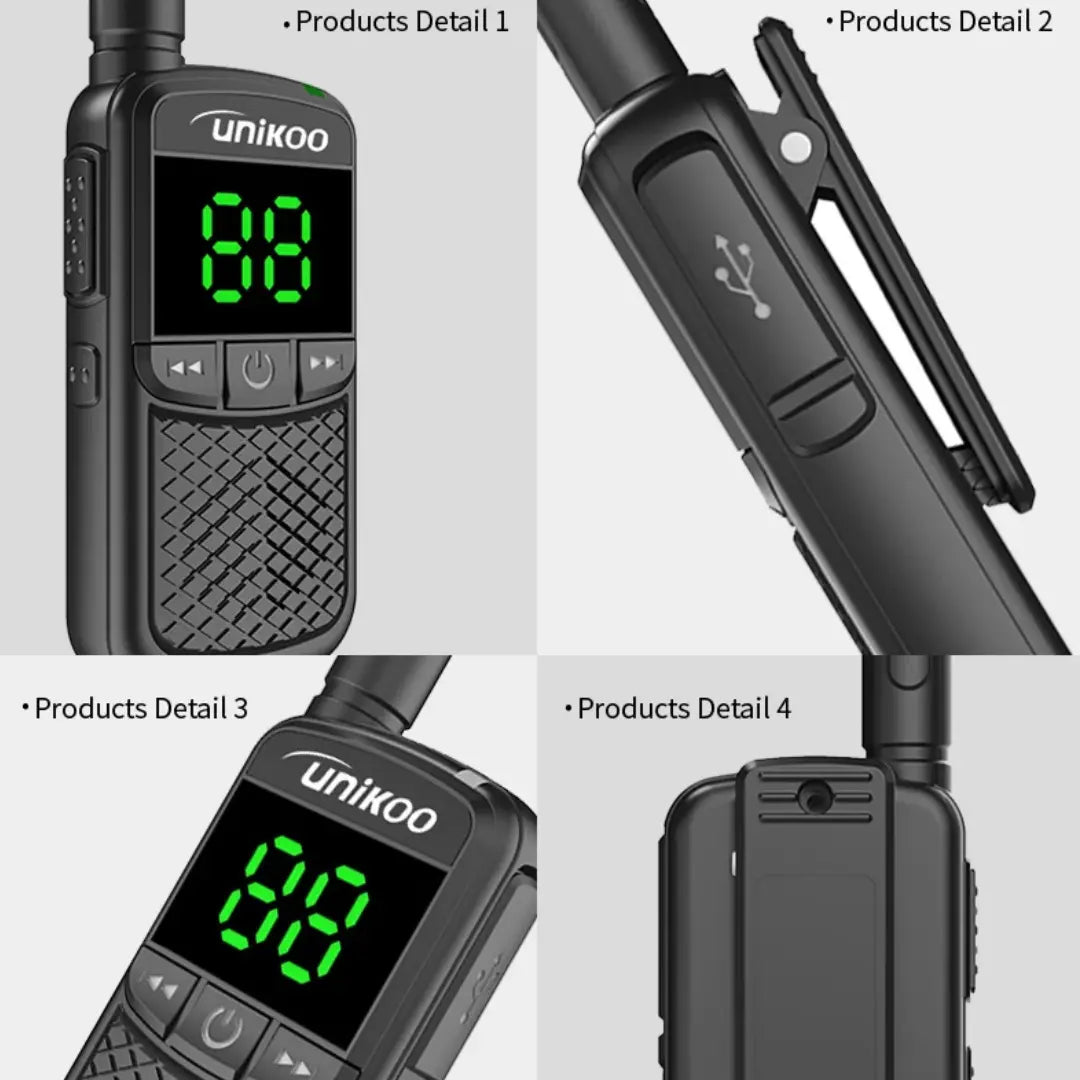 Walkie Talkie UNIKOO UK483M – Comunicação de Longo Alcance para Crianças e Aventuras