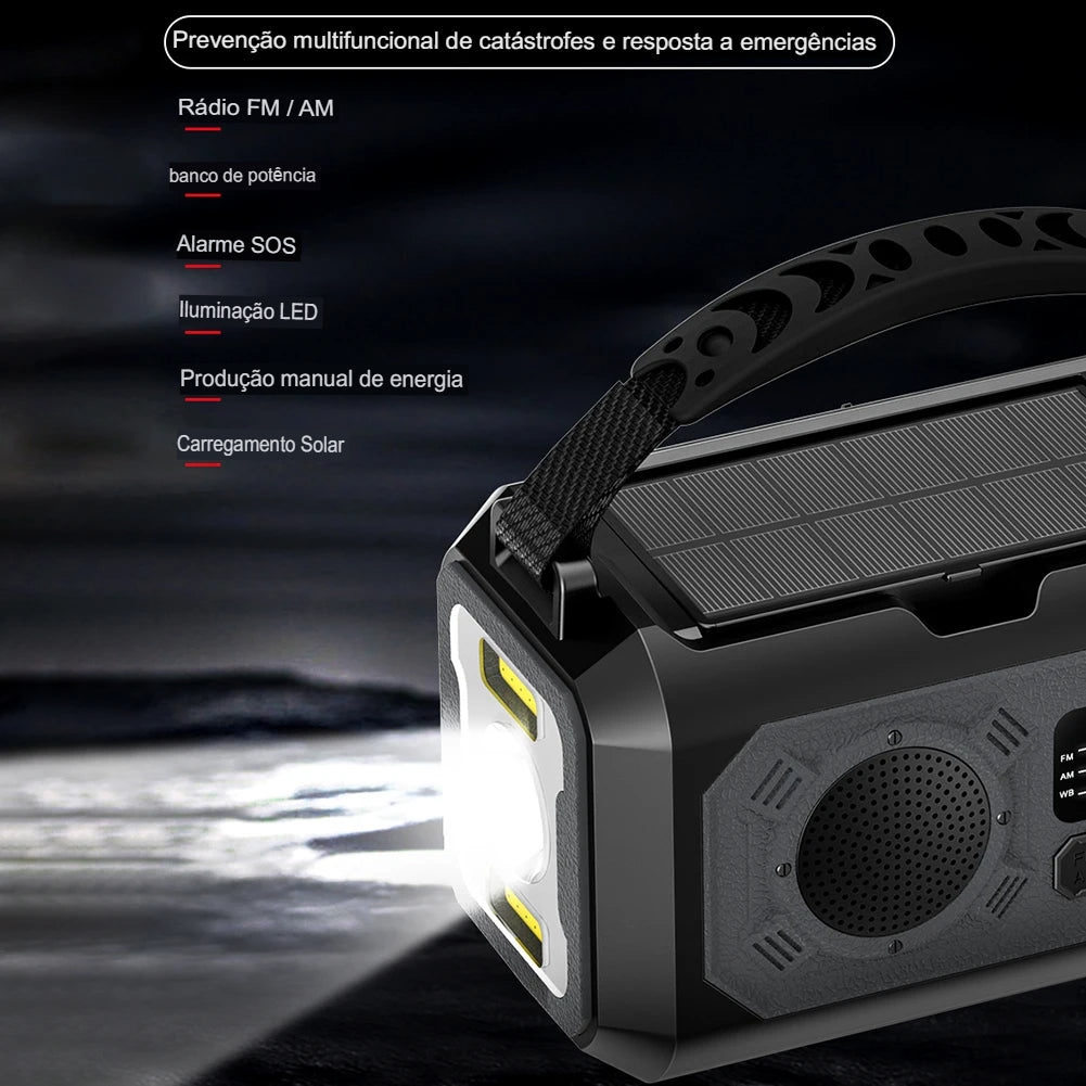 Rádio Portátil Sonyval Pro X2 de Emergência am/fm/NOAA - O Mais Completo Kit de Sobrevivência