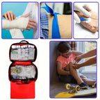 Kit de Primeiros Socorros 184 Peças - Bolsa Completa para Emergências