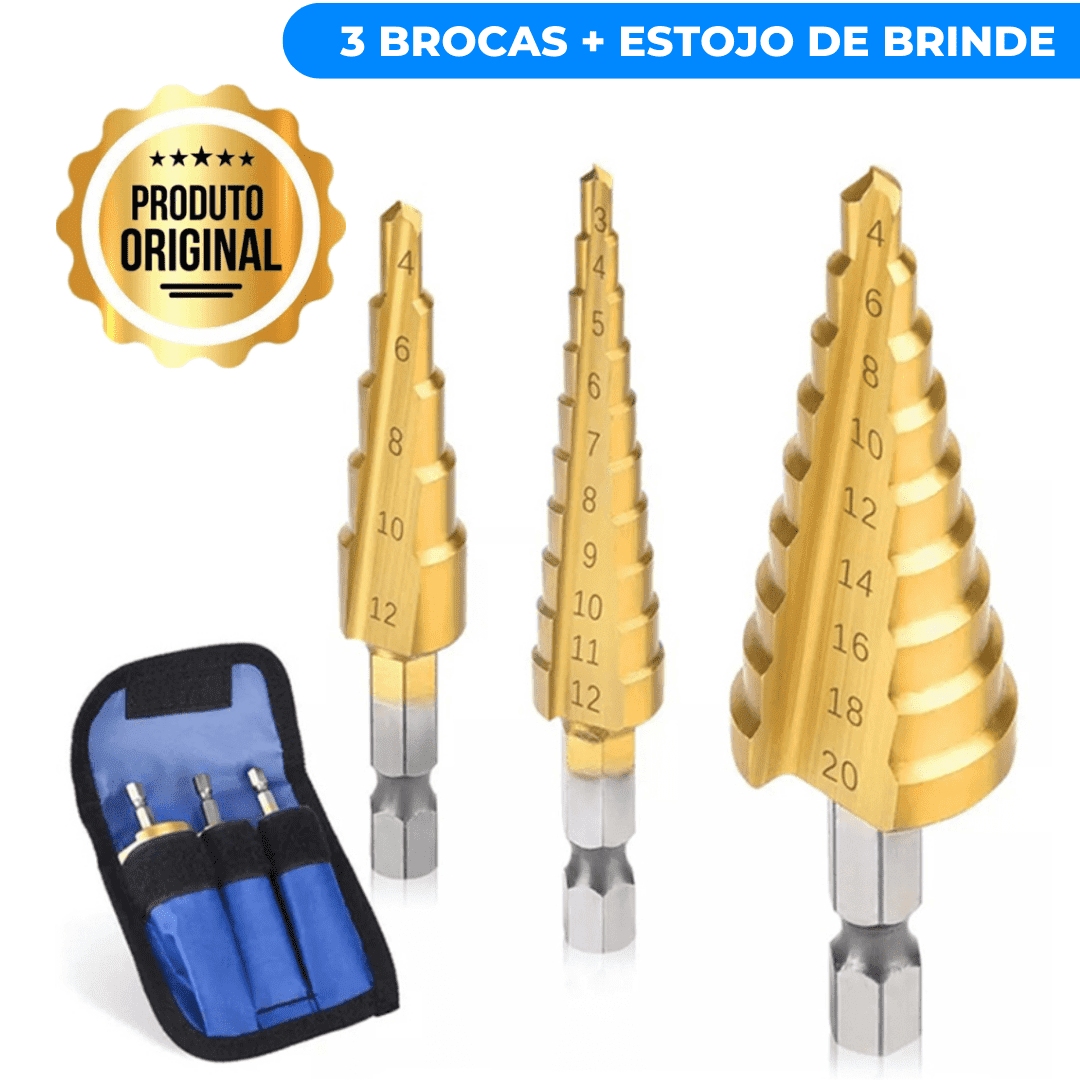 Broca Titânio MaxFuru | Kit Completo