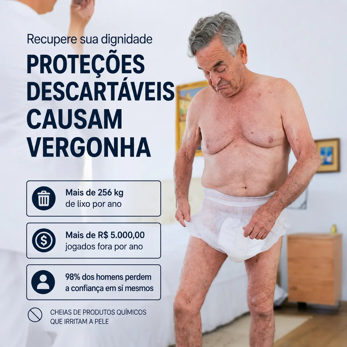 Cueca Boxer UltraDry - Cueca Reutilizável Ultra Absorvente