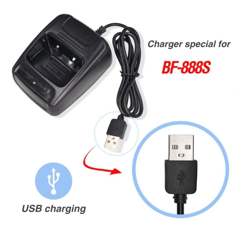 Carregador USB com Base para Rádios Baofeng
