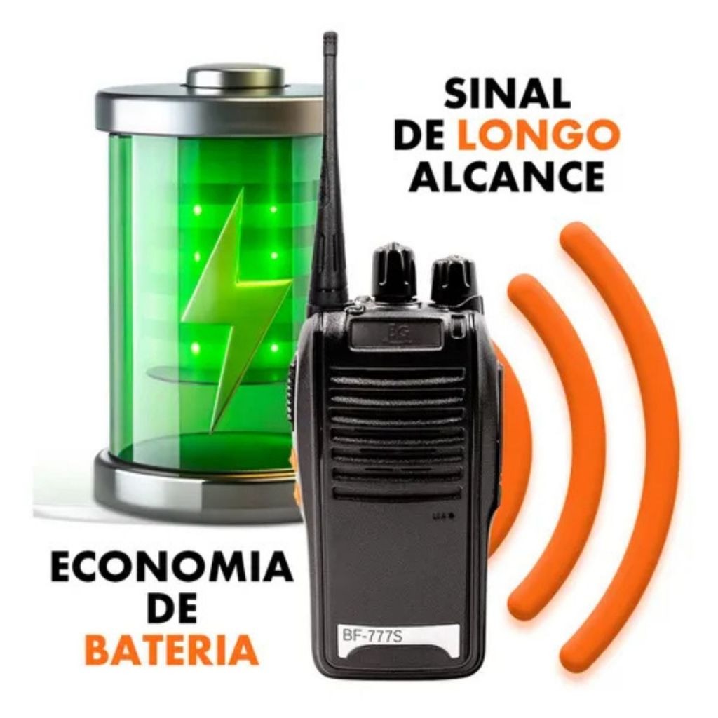 Kit 4 Rádios Comunicadores Walkie Talkie 777S