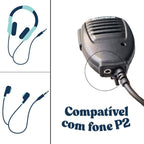 Microfone PTT de Mão para Rádio HT
