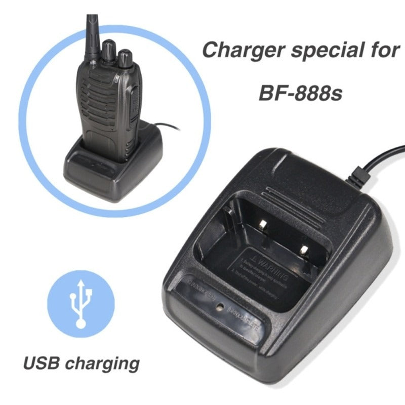 Carregador USB com Base para Rádios Baofeng