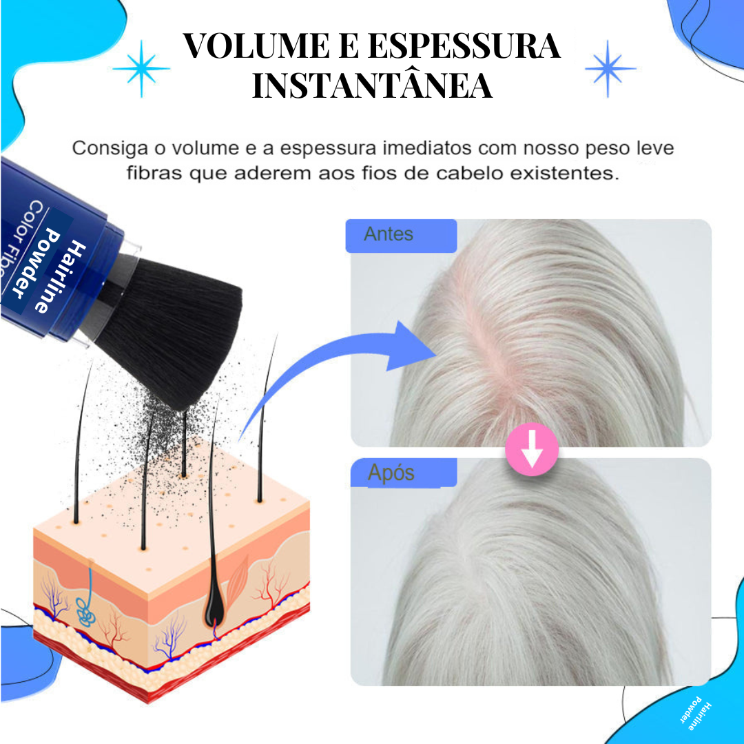 Kit Volumizador de Cabelo Hairline Powder em DOBRO
