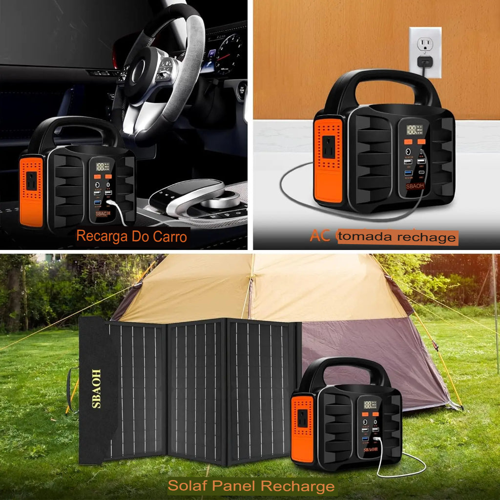Gerador Solar Portátil Powe Fusion 155Wh - Energia Limpa em Qualquer Lugar