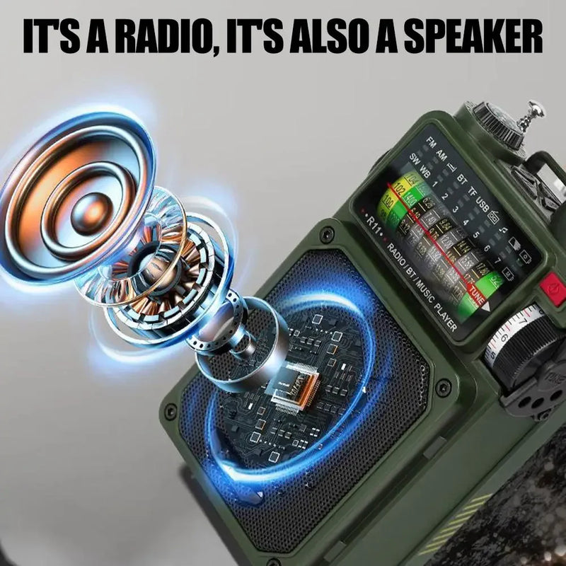Rádio Portátil de Emergência Nexus R11 Ultra Link: O Primeiro Rádio Inteligente com Bluetooth e 6 Fontes de Energia