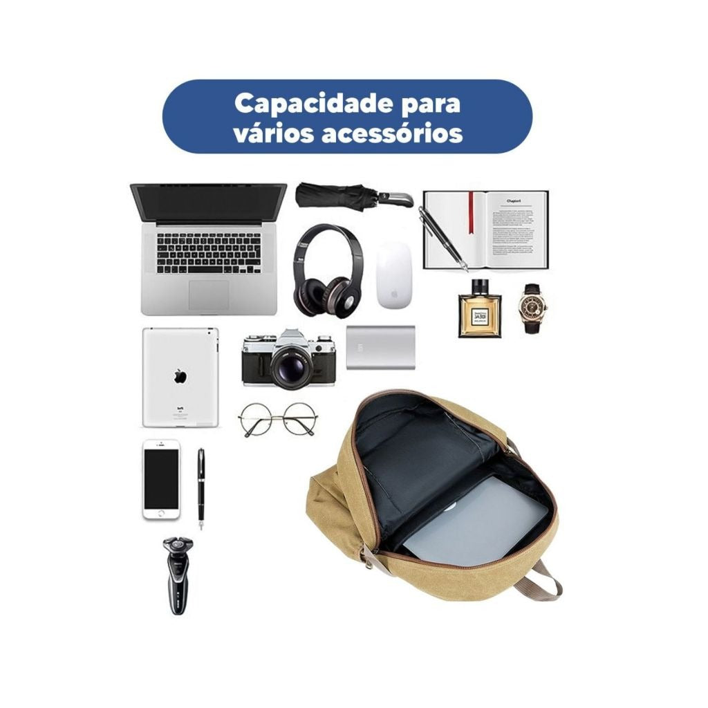 Mochila de Lona Reforçada 35 Litros Unissex