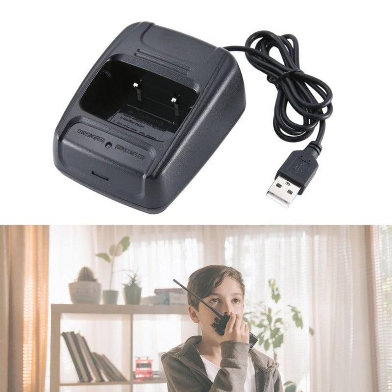 Carregador USB com Base para Rádios Baofeng