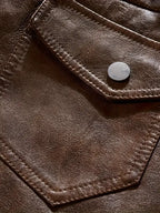 Jaqueta Couro Moto Casual Inverno PU