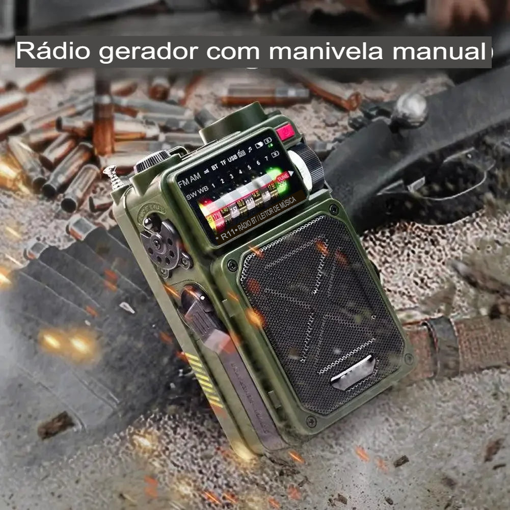 Rádio Portátil de Emergência Nexus R11 Ultra Link: O Primeiro Rádio Inteligente com Bluetooth e 6 Fontes de Energia