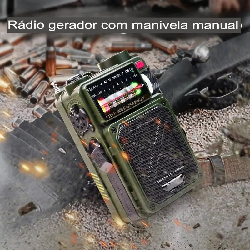 Rádio Portátil de Emergência Nexus R11 Ultra Link: O Primeiro Rádio Inteligente com Bluetooth e 6 Fontes de Energia