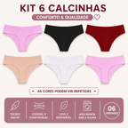 Kit 12 Calcinhas Fio Dental Sem Costura Invisível Sob a Roupa