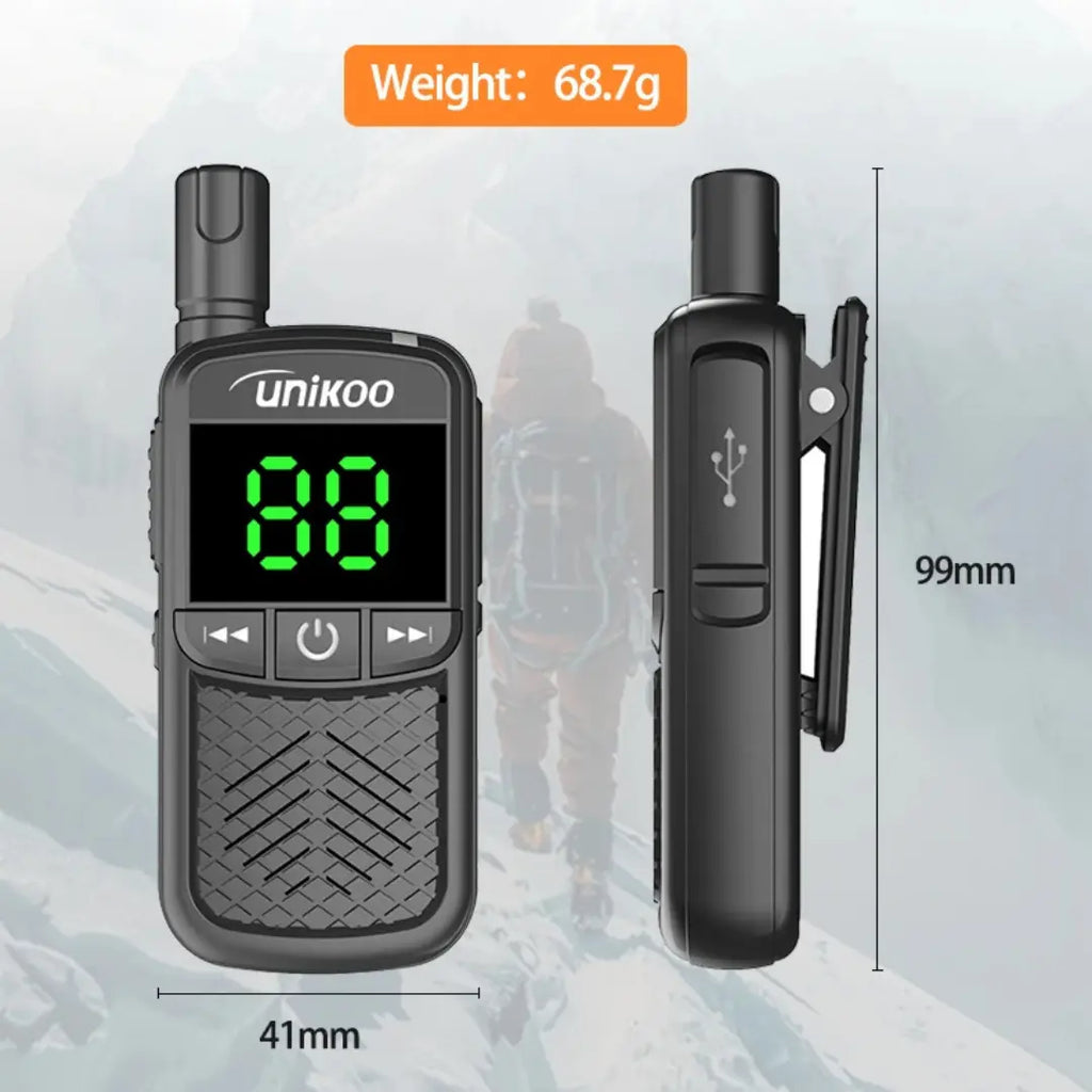 Walkie Talkie UNIKOO UK483M – Comunicação de Longo Alcance para Crianças e Aventuras