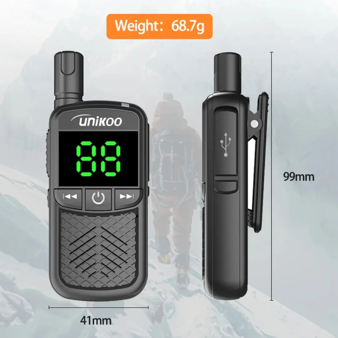 Walkie Talkie UNIKOO UK483M – Comunicação de Longo Alcance para Crianças e Aventuras