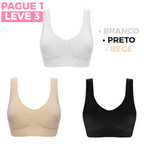 Sutiã Top Comfort Plus Sem Bojo 3 Unidades