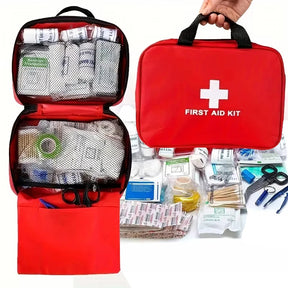 Kit de Primeiros Socorros 184 Peças - Bolsa Completa para Emergências