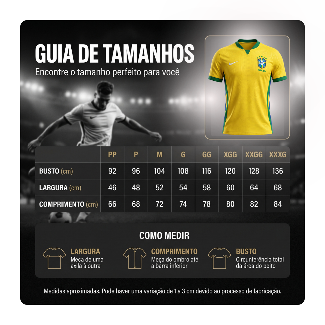 Camisa Torcedor Brasil 2026 Masculina