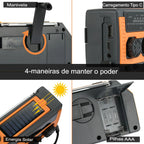 Rádio Portátil amfm de Emergência AlertMax Pro - Sua Segurança em Qualquer Situação de Crise