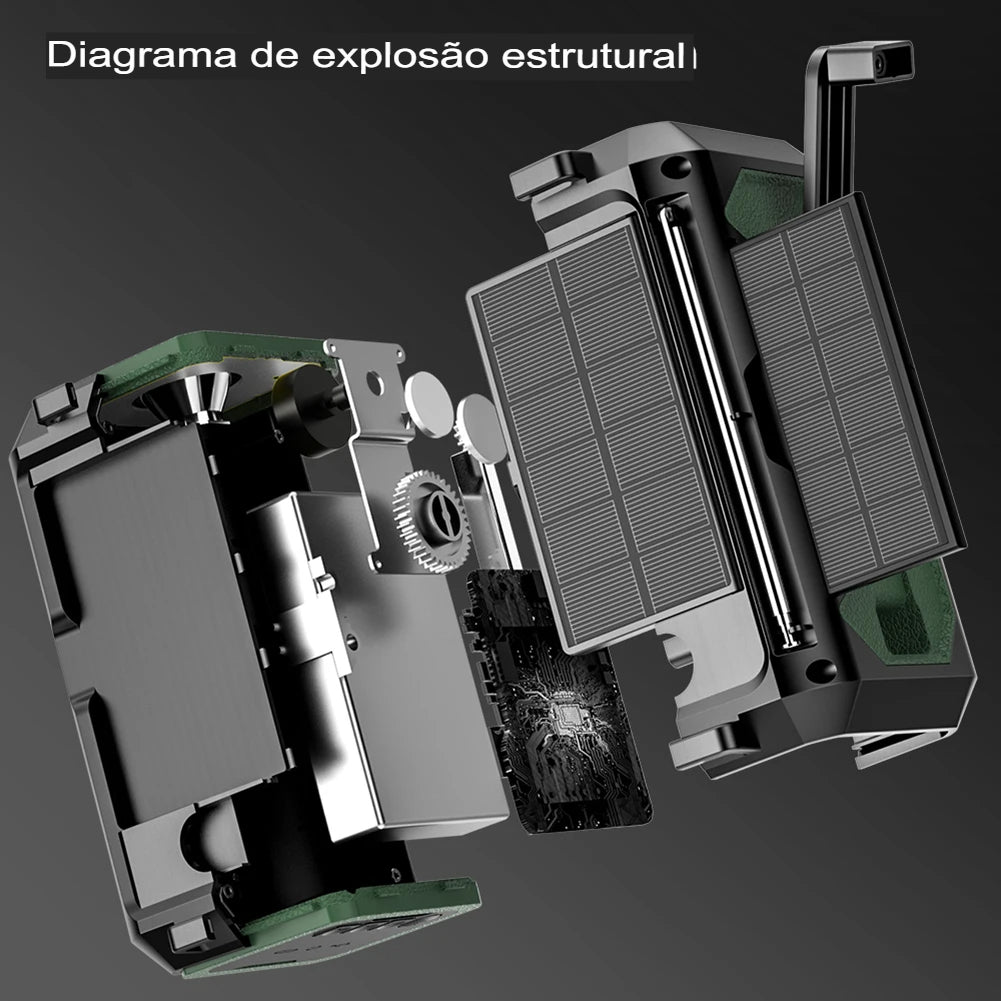 Rádio Portátil Sonyval Pro X2 de Emergência am/fm/NOAA - O Mais Completo Kit de Sobrevivência