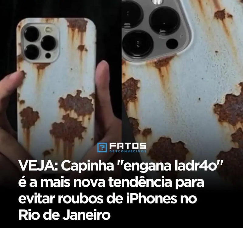 RustWear Urban – O Acessório que Transforma Seu iPhone em Arte de Rua Premium