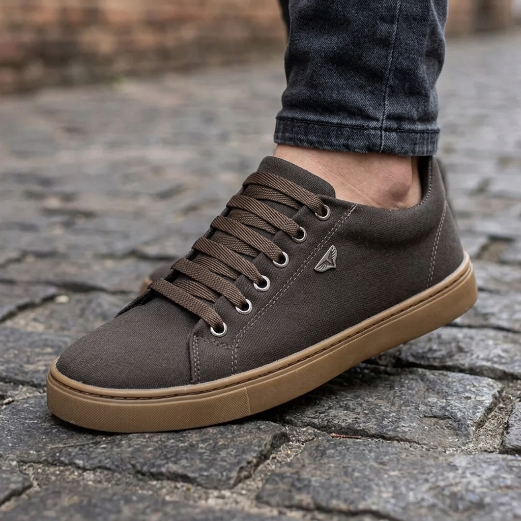 Sapatênis Masculino Em Couro Premium