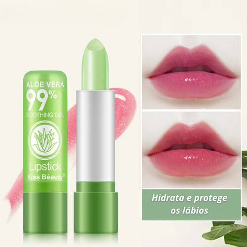 (KIT 4 BATONS + BRINDE EXCLUSIVO) Batom One Hidratante De Aloe Vera Anti Envelhecimento Labial De Longa Duração