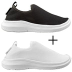 Kit 2 Tênis Feminino Knit Slip On Flexível e Respirável