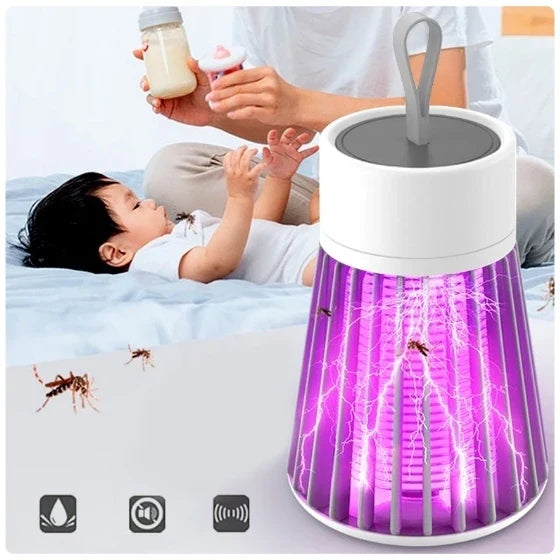 Lâmpada Armadilha Mata Mosquitos Recarregável
