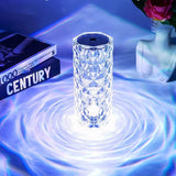 Luminária de Luxo Cristal Light 16 Cores - Sensível ao Toque + Controle Remoto