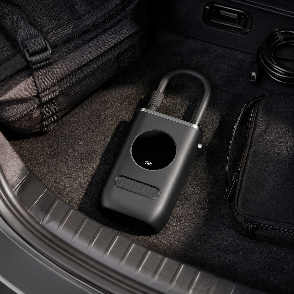 Mini Compressor de Ar Portátil Recarregável com Calibrador Automático para Pneus e Infláveis