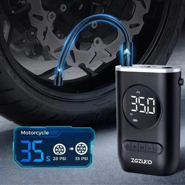 Mini Compressor de Ar Portátil Recarregável com Calibrador Automático para Pneus e Infláveis