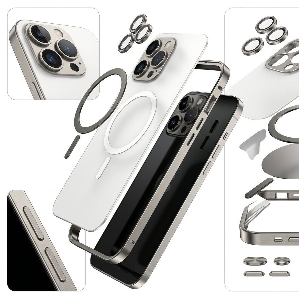 Capa Magnética de Alumínio com Proteção Premium MagSafe