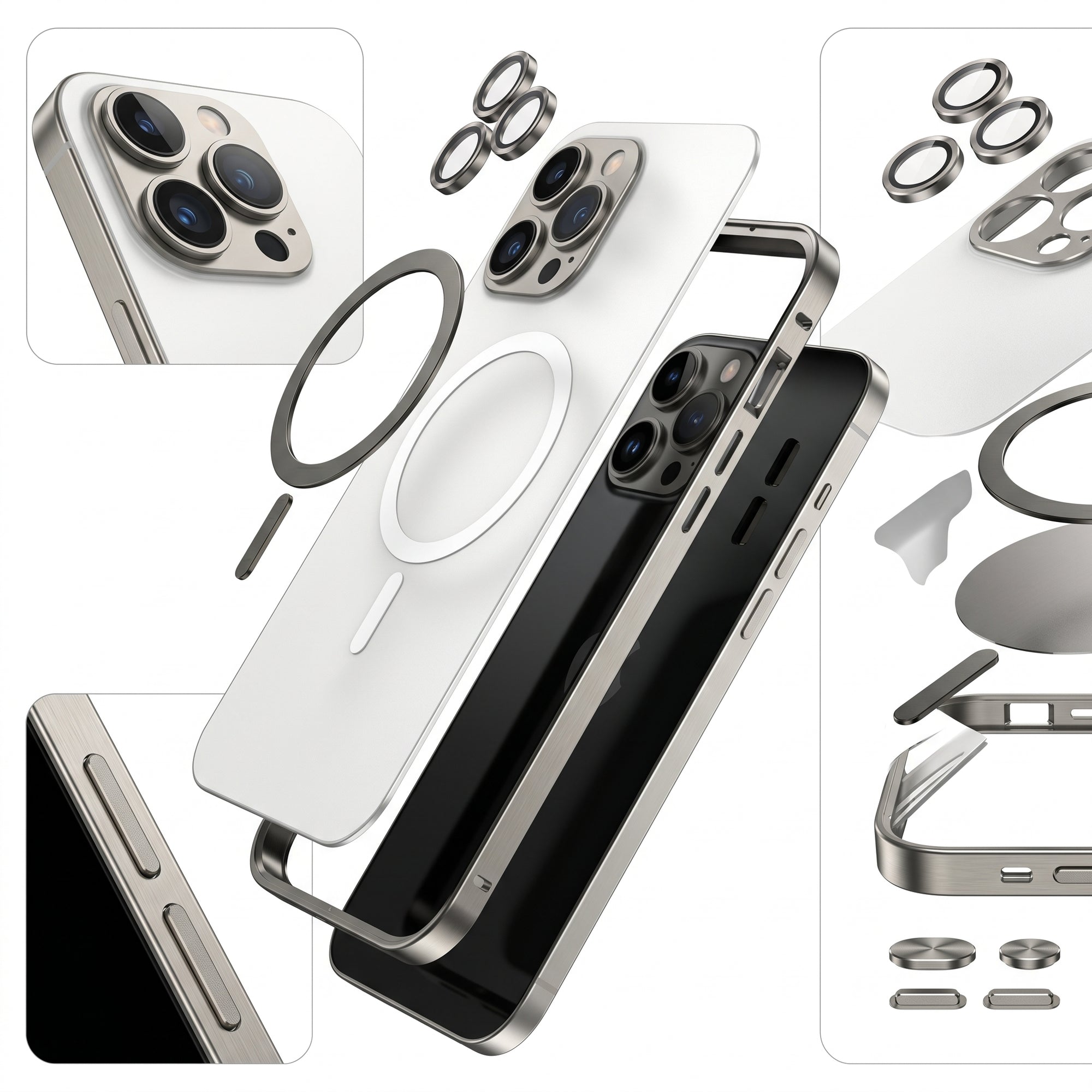 Capa Magnética de Alumínio com Proteção Premium MagSafe