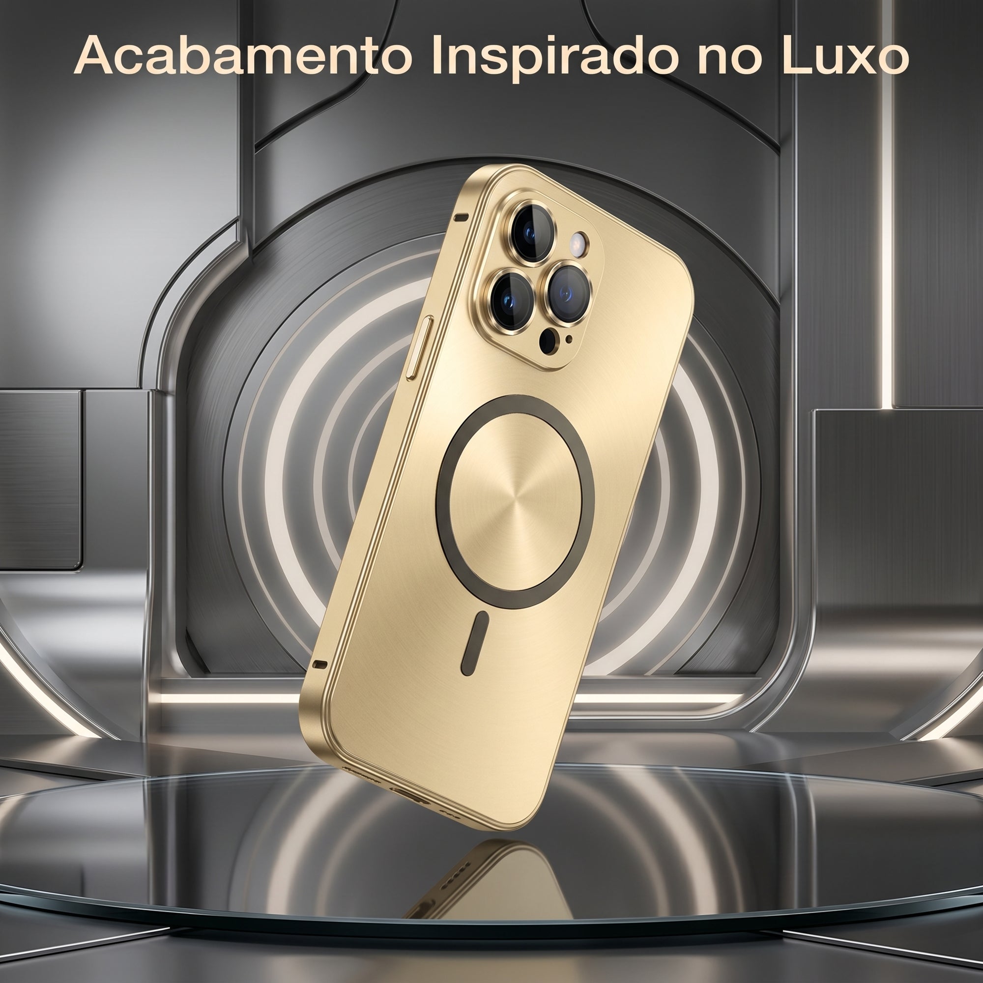 Capa Magnética de Alumínio com Proteção Premium MagSafe