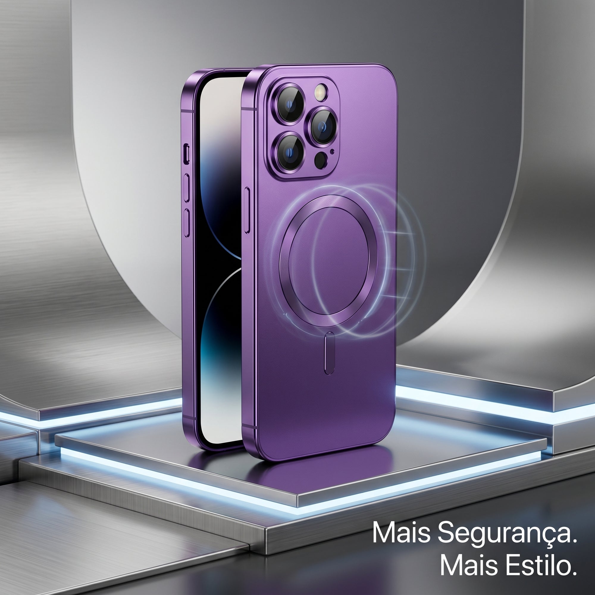 Capa Magnética de Alumínio com Proteção Premium MagSafe