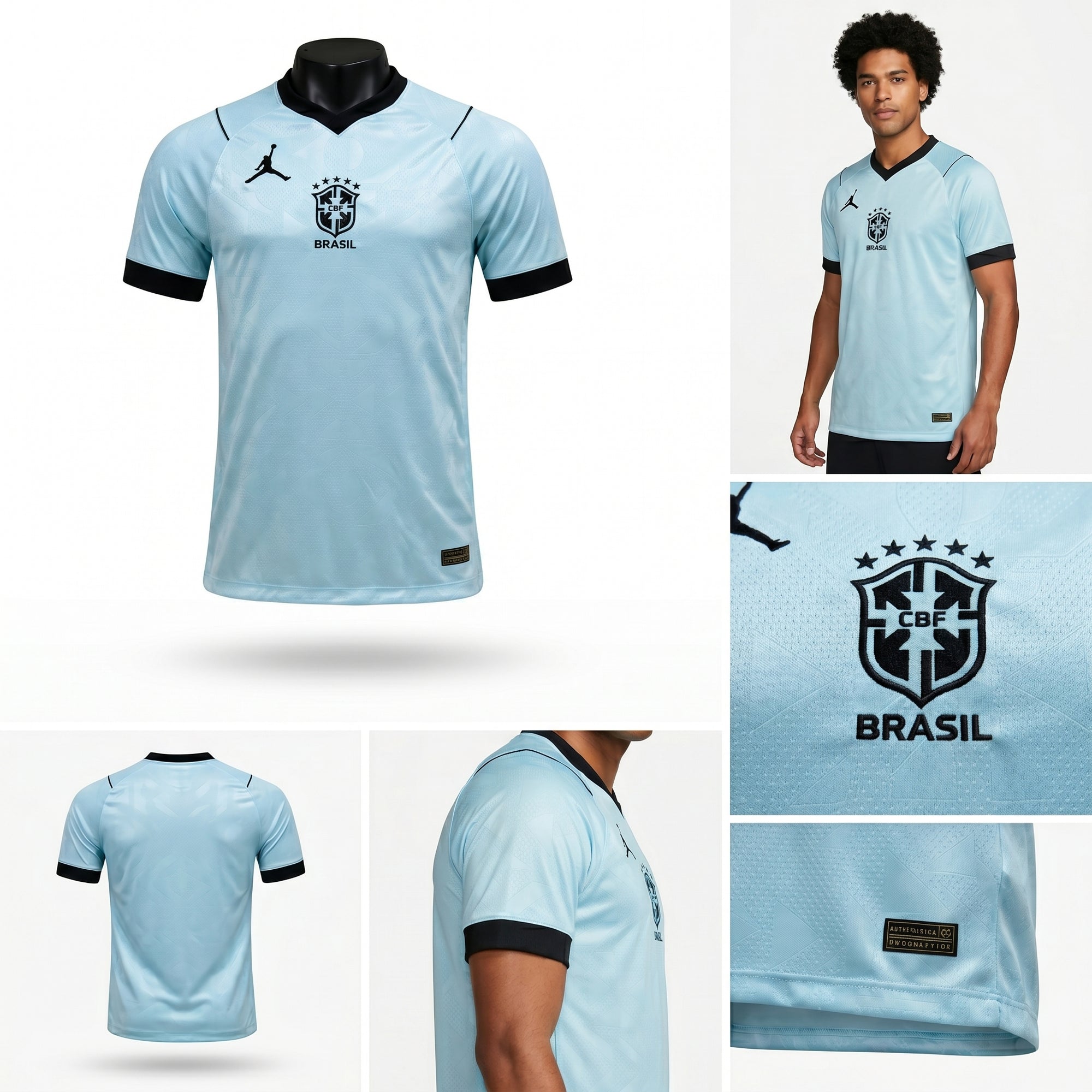 Camisa Torcedor Brasil Masculina 2026 Azul Claro
