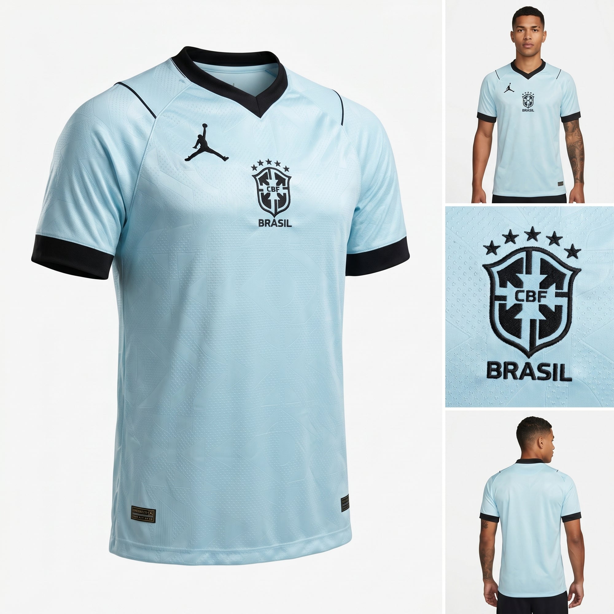 Camisa Torcedor Brasil Masculina 2026 Azul Claro