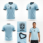 Camisa Torcedor Brasil Masculina 2026 Azul Claro