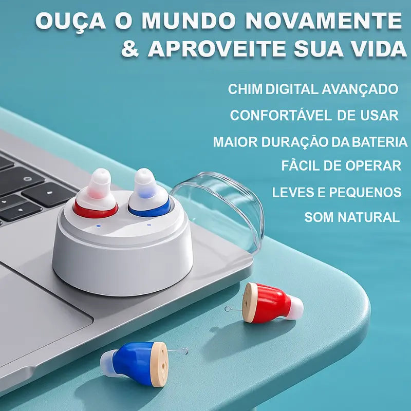 Aparelho Auditivo Recarregável - InvisiHear