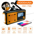 Rádio Portátil Prunus J-369 - 4 em 1 para Emergências e Aventuras
