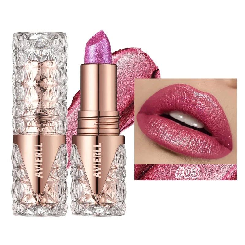 Batom One Gold Hidratante de Longa Duração com Glitter À Prova D'Água