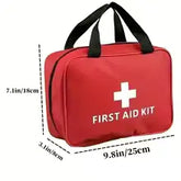 Kit de Primeiros Socorros 184 Peças - Bolsa Completa para Emergências